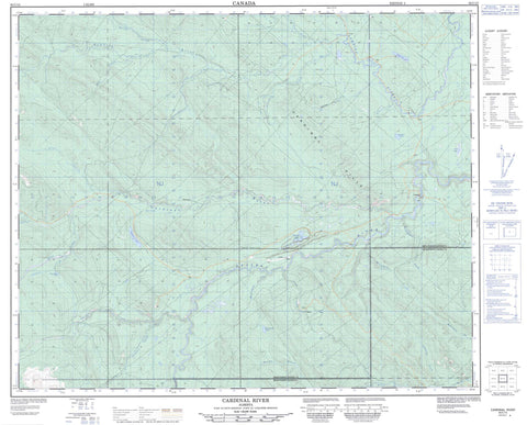 083C15 Cardinal River Canadian topographic map, 1:50,000 scale