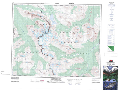 083D09 Amethyst Lakes Canadian topographic map, 1:50,000 scale
