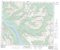 083D10 Ptarmigan Creek Canadian topographic map, 1:50,000 scale