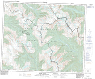 083D12 Azure River Canadian topographic map, 1:50,000 scale