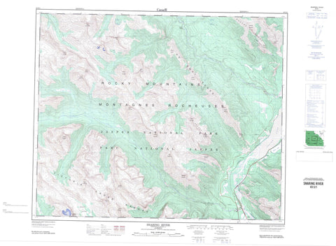 083E01 Snaring River Canadian topographic map, 1:50,000 scale