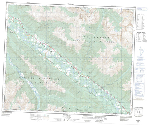 083E04 Croyden Canadian topographic map, 1:50,000 scale
