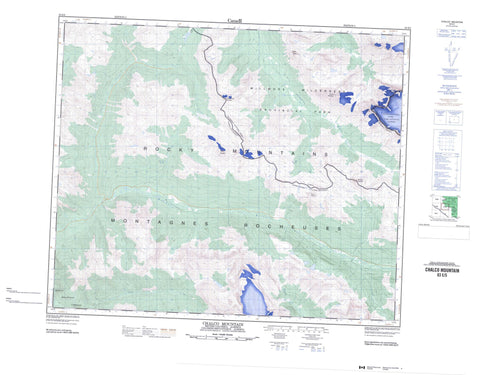 083E05 Chalco Mountain Canadian topographic map, 1:50,000 scale