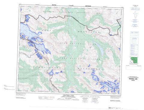 083E06 Twintree Lake Canadian topographic map, 1:50,000 scale
