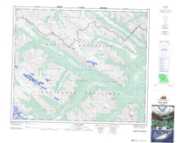 083E07 Blue Creek Canadian topographic map, 1:50,000 scale