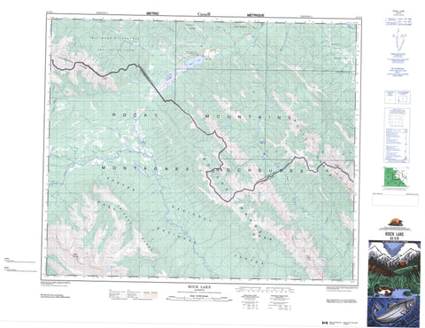 083E08 Rock Lake Canadian topographic map, 1:50,000 scale
