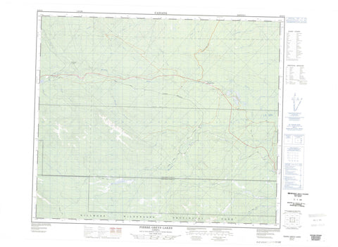 083E15 Pierre Greys Lakes Canadian topographic map, 1:50,000 scale