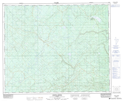 083F01 Raven Creek Canadian topographic map, 1:50,000 scale