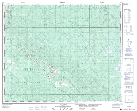 083F02 Foothills Canadian topographic map, 1:50,000 scale