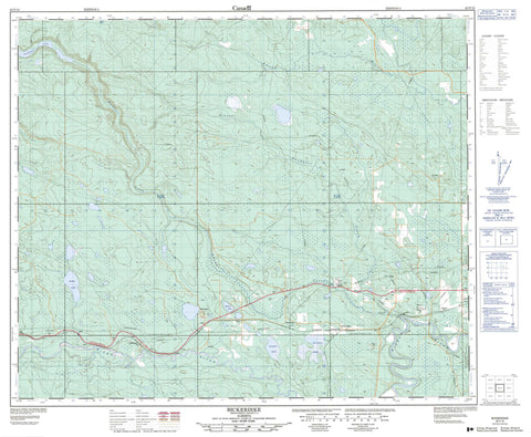 083F10 Bickerdike Canadian topographic map, 1:50,000 scale