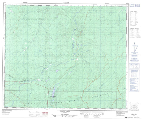 083F12 Gregg Lake Canadian topographic map, 1:50,000 scale