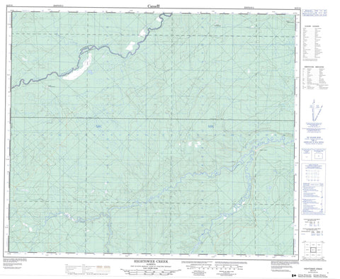 083F13 Hightower Creek Canadian topographic map, 1:50,000 scale