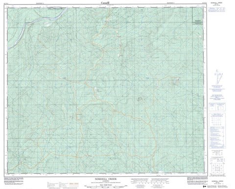 083F15 Nosehill Creek Canadian topographic map, 1:50,000 scale