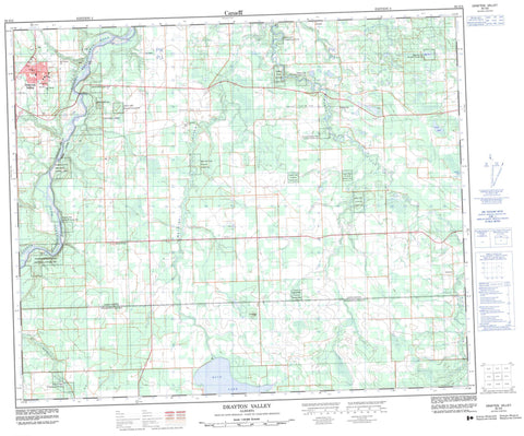 083G02 Drayton Valley Canadian topographic map, 1:50,000 scale