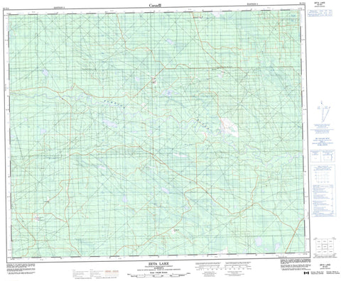 083G04 Zeta Lake Canadian topographic map, 1:50,000 scale