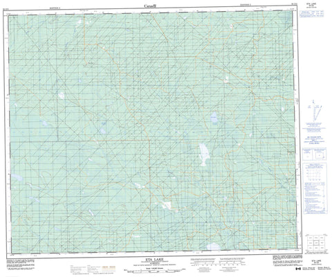 083G05 Eta Lake Canadian topographic map, 1:50,000 scale