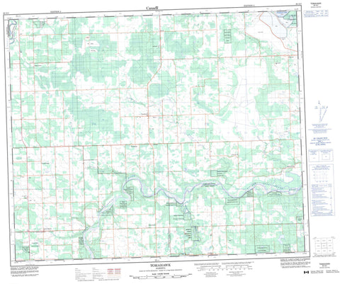 083G07 Tomahawk Canadian topographic map, 1:50,000 scale