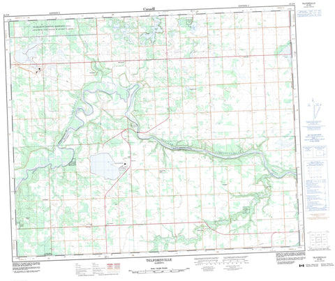 083G08 Telfordville Canadian topographic map, 1:50,000 scale