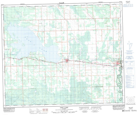 083G11 Chip Lake Canadian topographic map, 1:50,000 scale