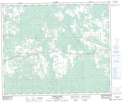 083G12 Carrot Creek Canadian topographic map, 1:50,000 scale