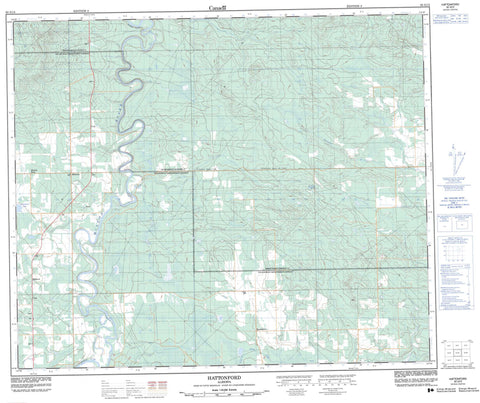 083G13 Hattonford Canadian topographic map, 1:50,000 scale