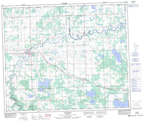 083G15 Sangudo Canadian topographic map, 1:50,000 scale