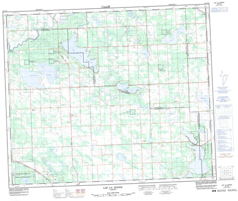 083G16 Lac La Nonne Canadian topographic map, 1:50,000 scale