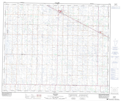 083H01 Holden Canadian topographic map, 1:50,000 scale