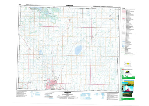 083H02 Camrose Canadian topographic map, 1:50,000 scale