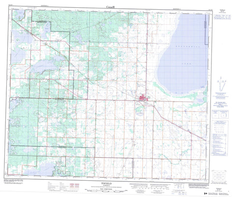 083H07 Tofield Canadian topographic map, 1:50,000 scale