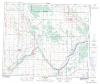 083H14 Redwater Canadian topographic map, 1:50,000 scale