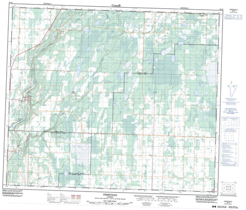 083I06 Perryvale Canadian topographic map, 1:50,000 scale