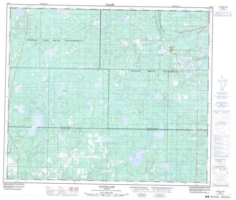 083I08 Victor Lake Canadian topographic map, 1:50,000 scale