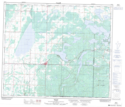 083I10 Boyle Canadian topographic map, 1:50,000 scale