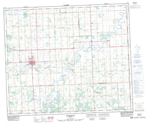 083J01 Barrhead Canadian topographic map, 1:50,000 scale