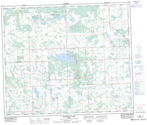 083J02 Thunder Lake Canadian topographic map, 1:50,000 scale