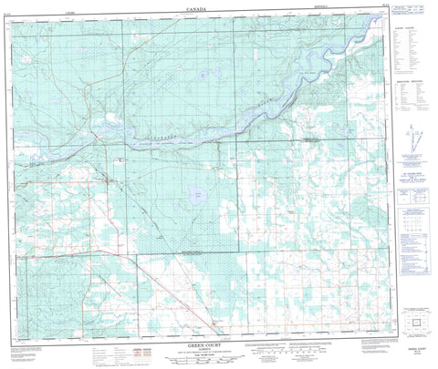 083J03 Green Court Canadian topographic map, 1:50,000 scale