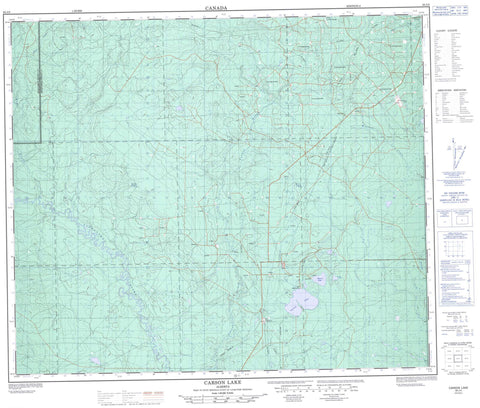 083J05 Carson Lake Canadian topographic map, 1:50,000 scale