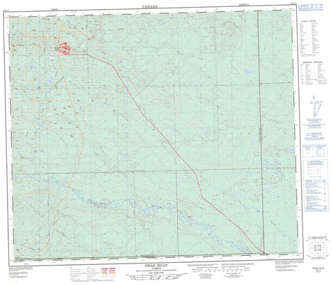 083J11 Swan Hills Canadian topographic map, 1:50,000 scale