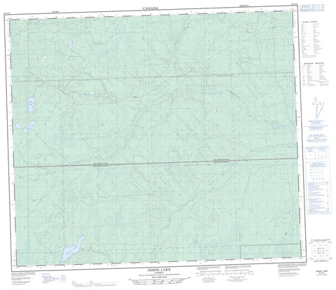 083J15 Jessie Lake Canadian topographic map, 1:50,000 scale