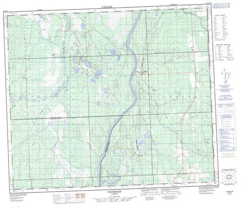 083J16 Chisholm Canadian topographic map, 1:50,000 scale