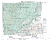 083J Whitecourt Canadian topographic map, 1:250,000 scale
