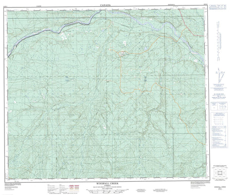 083K01 Windfall Creek Canadian topographic map, 1:50,000 scale