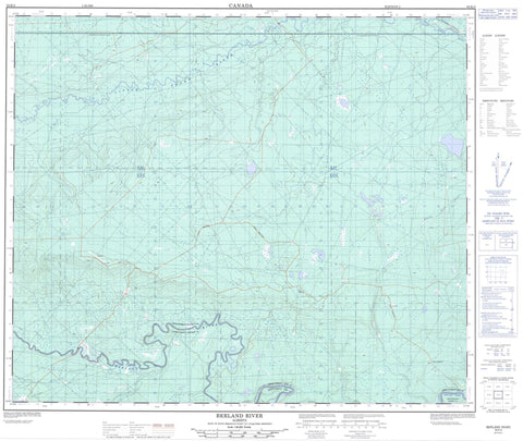 083K03 Berland River Canadian topographic map, 1:50,000 scale