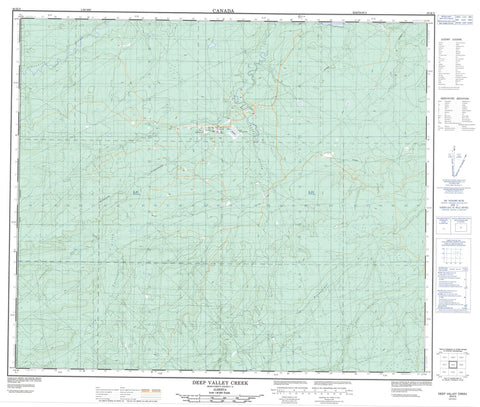 083K05 Deep Valley Creek Canadian topographic map, 1:50,000 scale