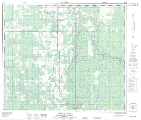 083K14 Asplund Creek Canadian topographic map, 1:50,000 scale