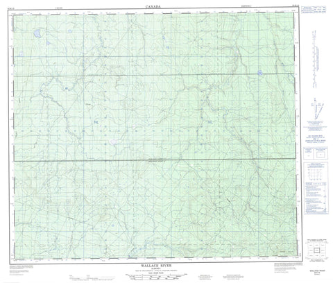 083K16 Wallace River Canadian topographic map, 1:50,000 scale