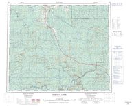 083K Iosegun Lake Canadian topographic map, 1:250,000 scale