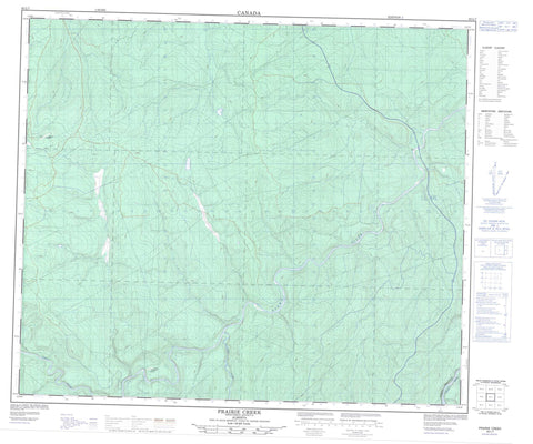 083L07 Prairie Creek Canadian topographic map, 1:50,000 scale