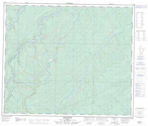 083L08 Amundson Canadian topographic map, 1:50,000 scale